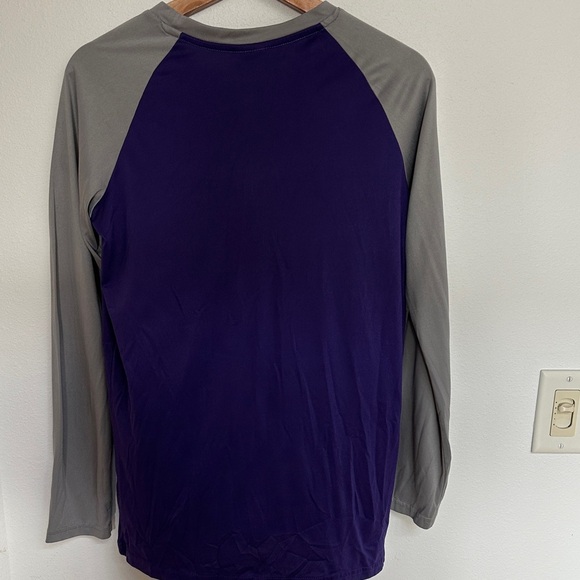 NFL Minnesota Vikings Purple and Gray Long Sleeve Tee - Picture 3 of 4